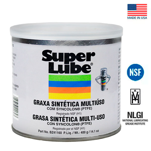 GRAXA SINTETICA MULTIUSO SUPER LUBE COM SYNCOLON (PTFE) - POTE 400G (NLGI 000)
